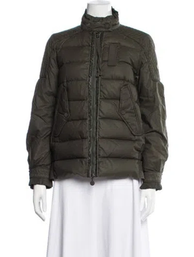 Pre-owned Moncler Down Jacket In Green