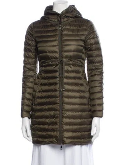 Pre-owned Moncler Down Jacket In Green