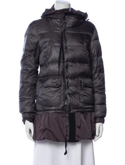Pre-owned Moncler Down Jacket In Grey