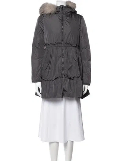 Pre-owned Moncler Down Jacket In Grey