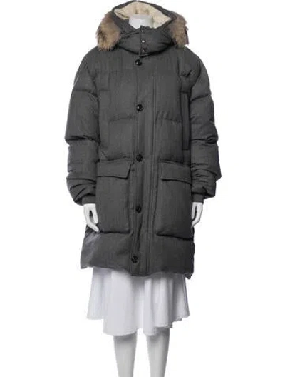 Pre-owned Moncler Down Jacket In Grey