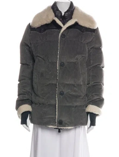 Pre-owned Moncler Down Jacket In Grey