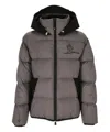 Moncler Men's Marcassin - Short Down Jacket With Hood In Grey