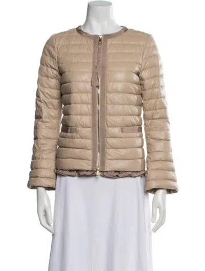 Pre-owned Moncler Down Jacket In Neutral