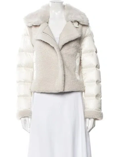 Pre-owned Moncler Down Jacket In Neutrals