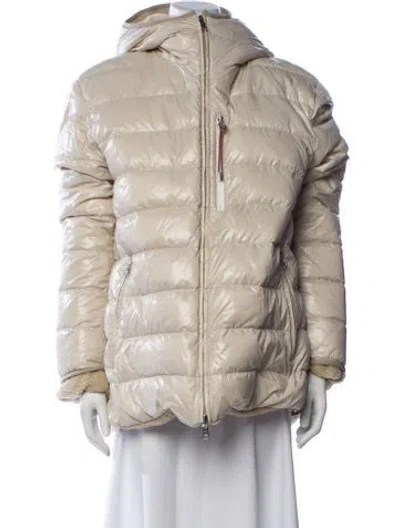 Pre-owned Moncler Down Jacket In Neutrals