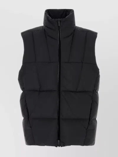 Moncler Down Jacket Nylon High Collar In Black
