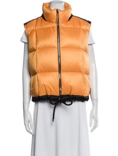 Pre-owned Moncler Down Jacket In Orange