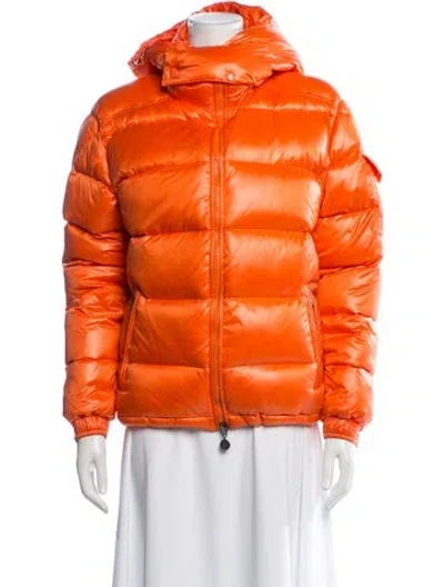 Pre-owned Moncler Down Jacket In Orange