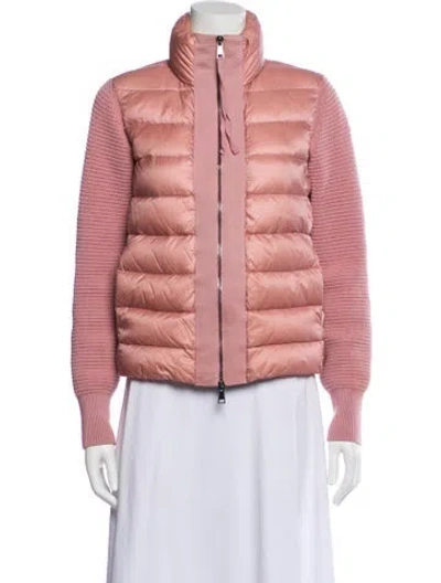 Pre-owned Moncler Down Jacket In Pink