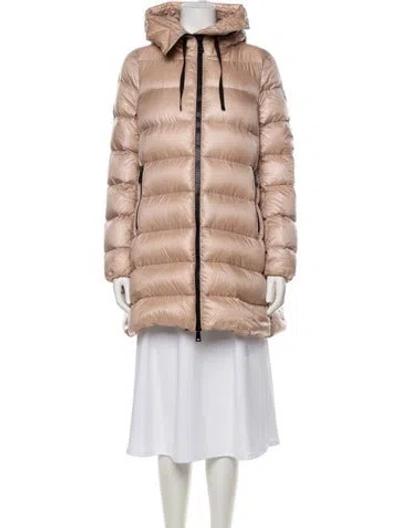 Pre-owned Moncler Down Jacket In Pink