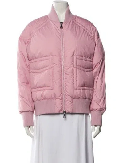Pre-owned Moncler Down Jacket In Pink