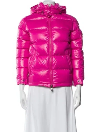Pre-owned Moncler Down Jacket In Pink