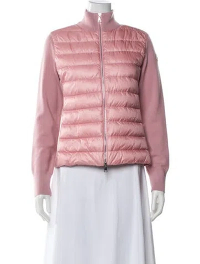 Pre-owned Moncler Down Jacket In Pink