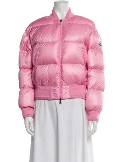Pre-owned Moncler Down Jacket In Pink