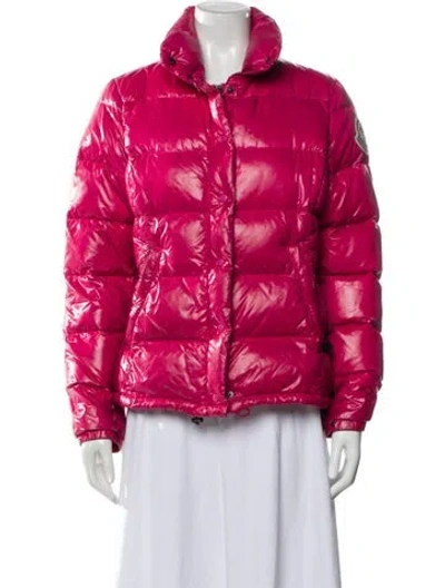 Pre-owned Moncler Down Jacket In Pink