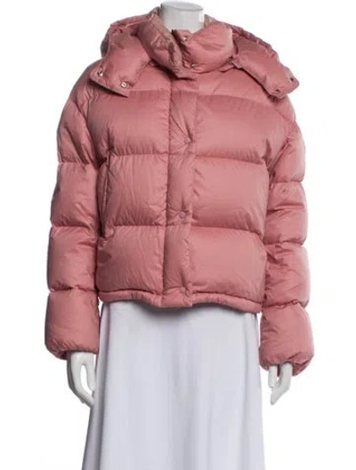 Pre-owned Moncler Down Jacket In Pink