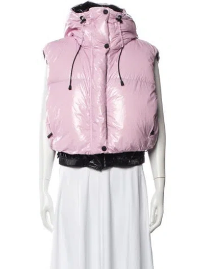 Pre-owned Moncler Down Jacket In Pink