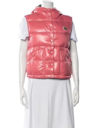 Pre-owned Moncler Down Jacket In Pink