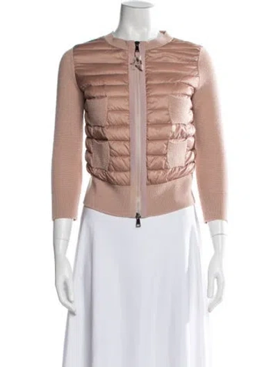 Pre-owned Moncler Down Jacket In Pink