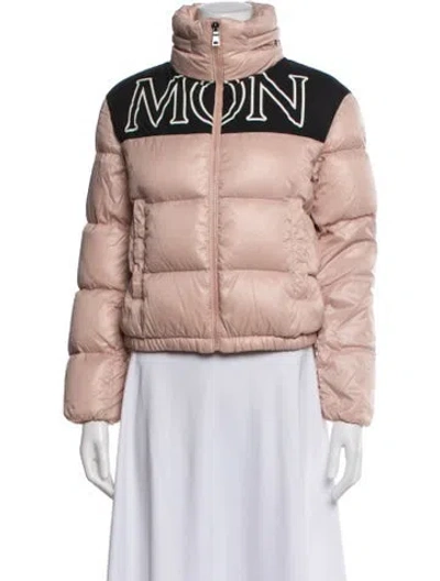 Pre-owned Moncler Down Jacket In Pink