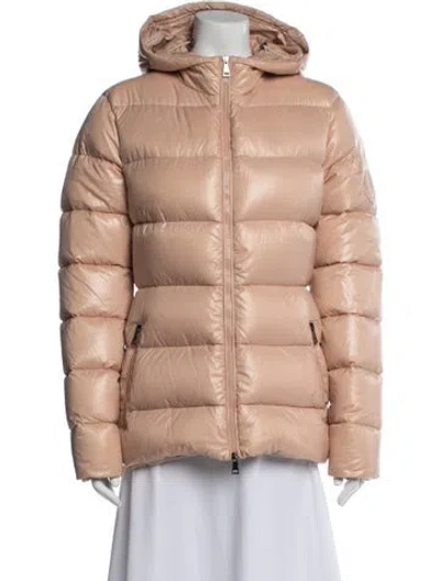 Pre-owned Moncler Down Jacket In Pink