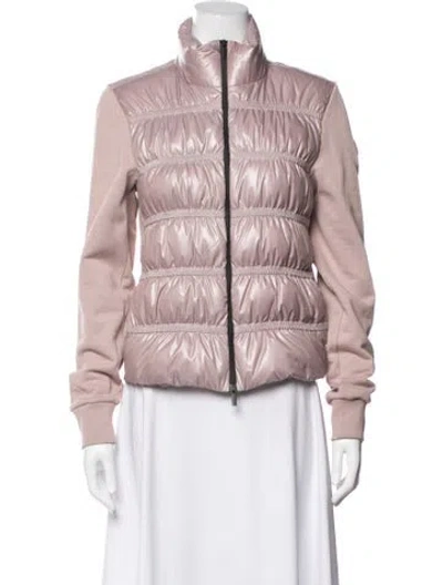 Pre-owned Moncler Down Jacket In Pink