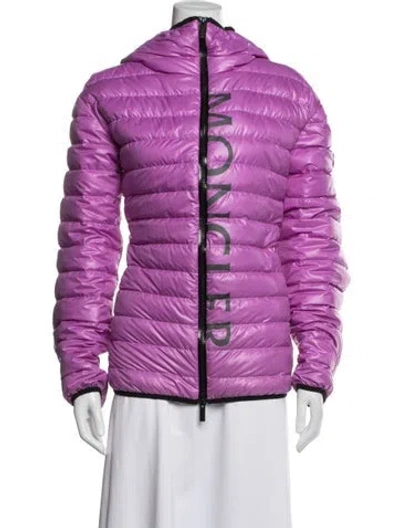 Pre-owned Moncler Down Jacket In Purple