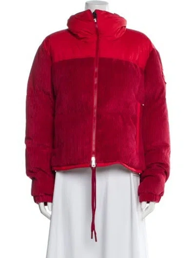 Pre-owned Moncler Down Jacket In Red