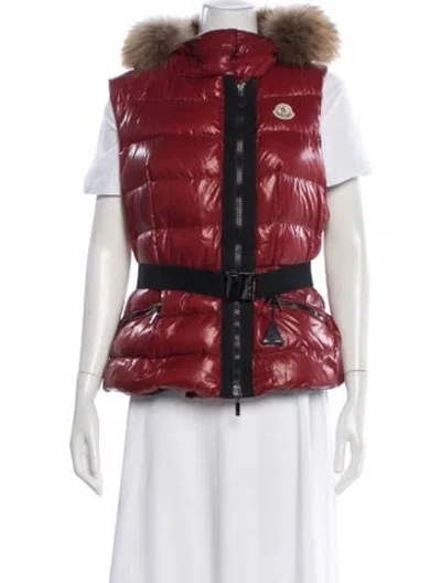 Pre-owned Moncler Down Jacket In Red