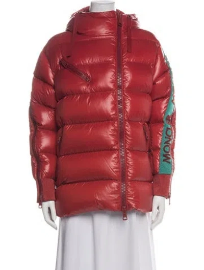 Pre-owned Moncler Down Jacket In Red
