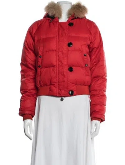Pre-owned Moncler Down Jacket In Red