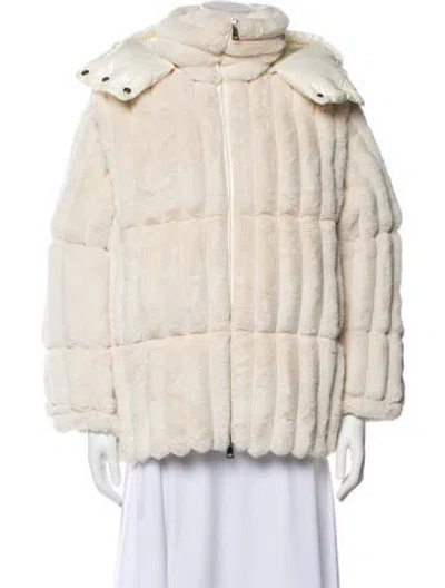 Pre-owned Moncler Down Jacket In White