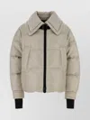 Moncler Down Jacket With Padded Design And Long Sleeves In Neutral