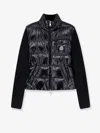 Moncler Down Jacket With Virgin Wool Inserts In Black