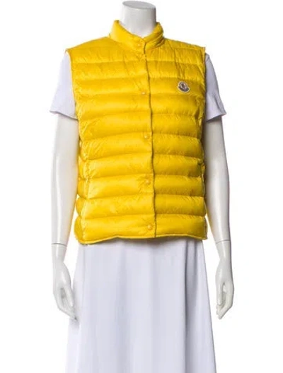 Pre-owned Moncler Down Jacket In Yellow