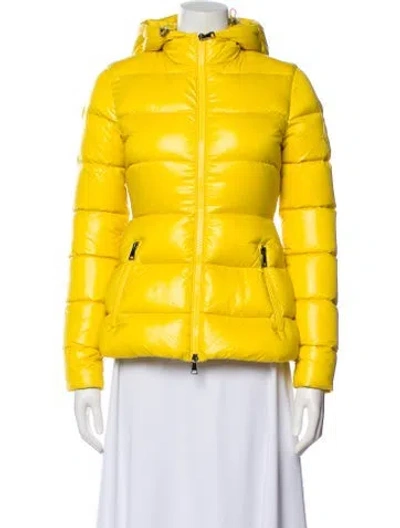 Pre-owned Moncler Down Jacket In Yellow