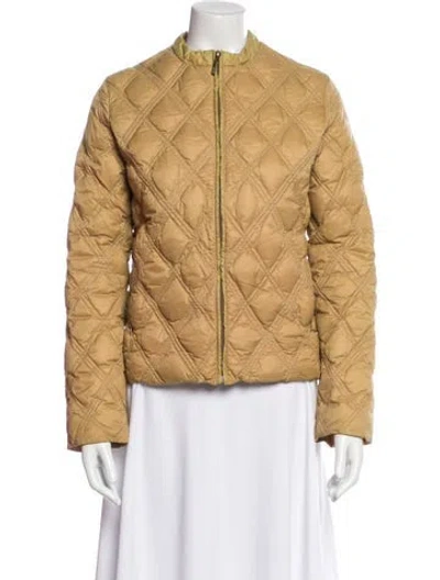 Pre-owned Moncler Down Jacket In Yellow