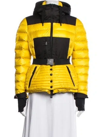 Pre-owned Moncler Down Jacket In Yellow