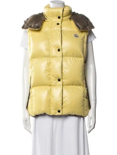 Pre-owned Moncler Down Jacket In Yellow