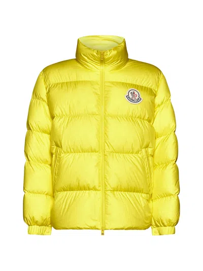 Moncler Down Jacket In Yellow
