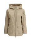 Moncler Leandro Parka Jacket In Neutral