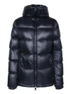 Moncler Midnight Blue Nylon Douro Down Jacket In Blue