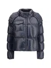 Moncler Women Erea Down Jacket In Blue