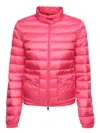Moncler Lans Down Puffer Jacket In Pink