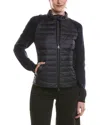 Moncler Down Knit Jacket In Blue