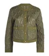 Moncler Down Libellule Jacket In Green