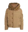 Moncler Down Luynes Puffer Jacket In Brown