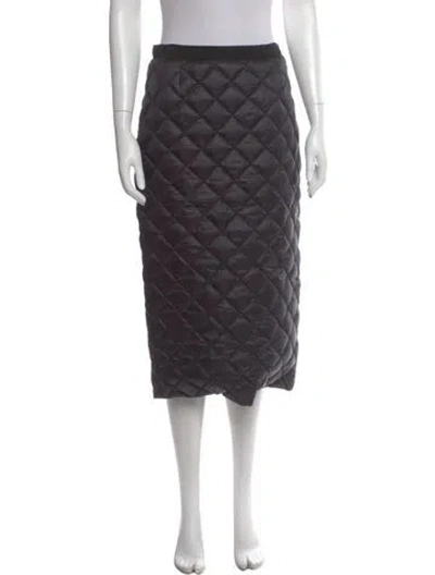 Pre-owned Moncler Down Midi Length Skirt In Black