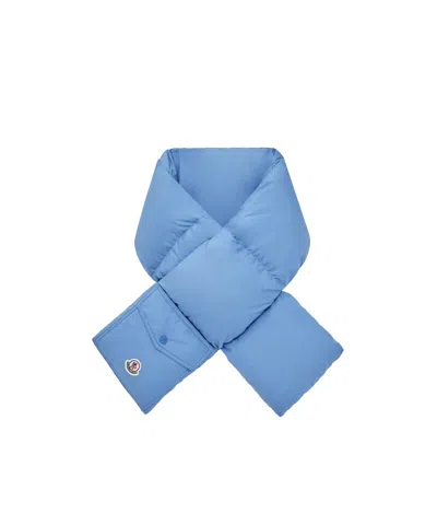 Moncler Down Packable Scarf In Blue